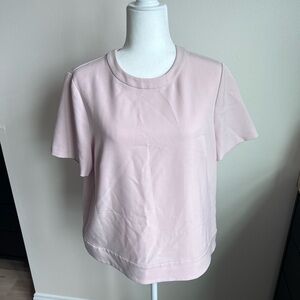 Anne Klein short sleeve pink blouse